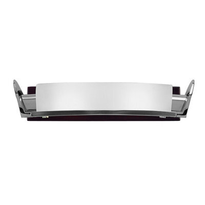 Luminosa Lighting Luminosa Zira Wall Lamp 2 Light G9, Polished Chrome/frosted White Glass/wenge - image 1