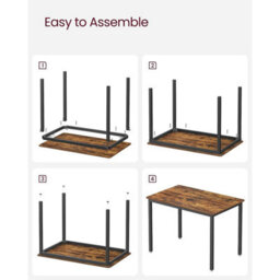 Songmics Dining Table, Kitchen Table, 70 X 110 X 75 Cm, Chairs Not Included, Dining Table For 4 People, Living Dining Room - thumbnail 7