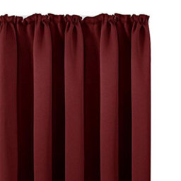 "Deconovo Pencil Pleat Curtains Thermal Insulated Curtains Super Soft Blackout Curtains For Living Room W55""x L82"" Red One Pair" - thumbnail 8