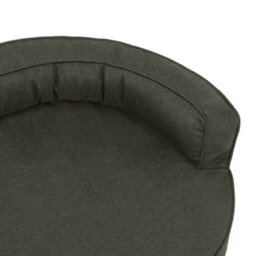 Berkfield Luxury Ergonomic Dog Bed Mattress 75X53 Cm Linen Look Dark Grey - thumbnail 6