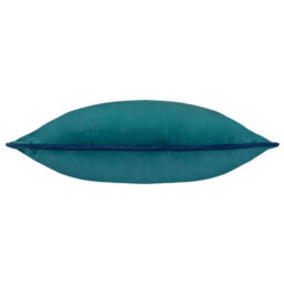 furn. Furn Meridian Velvet Polyester Filled Cushion, Teal/navy, 45 X 45Cm - thumbnail 2