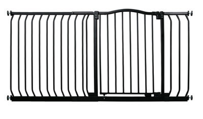 Bettacare Curved Top Dog Gate, 189Cm - 198Cm, Matt Black, Pressure Fit Pet Gate For Dog And Puppy, Pet And Dog Barrier - image 1
