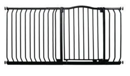 Bettacare Curved Top Dog Gate, 189Cm - 198Cm, Matt Black, Pressure Fit Pet Gate For Dog And Puppy, Pet And Dog Barrier - thumbnail 1