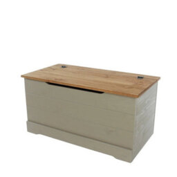 Grey Compact Storage Trunk Indoor Storage Chests Home Storage - thumbnail 3