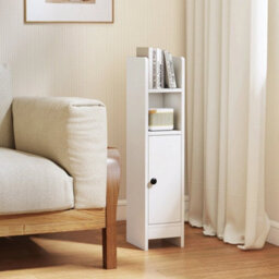 Bathroom Storage Cabinet Small Corner Floor Cabinet With Door - thumbnail 5