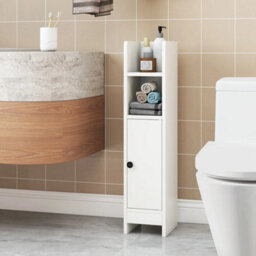 Bathroom Storage Cabinet Small Corner Floor Cabinet With Door - thumbnail 3