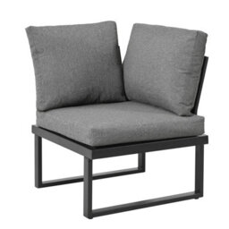 Fenchilin Garden Lounge Set 5-6 Seater Patio Sofa With Tables Reclining Adjustable Seating Black, Grey - thumbnail 8