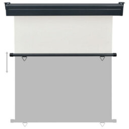 Berkfield Balcony Side Awning 170X250 Cm Cream - thumbnail 5