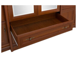 Arte Kent Chestnut 227Cm 6-Door Wardrobe - Grand Bedroom Cabinet With Mirrors & Drawers - thumbnail 6