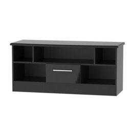 Harrow 1 Drawer Tv & Media Unit In Black Gloss (Ready Assembled) - thumbnail 6