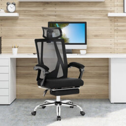 Costway Ergonomic Executive Office Chair High Back Reclining Chair Retractable Footrest - thumbnail 9