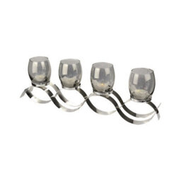 Straits Smoke Grey Wave 4 Tealight Holder - thumbnail 1