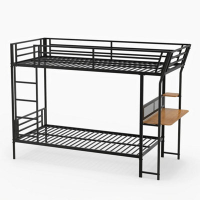 Twin Over Twin Bunk Bed Loft Bed Frame With Desk Shelf - image 1