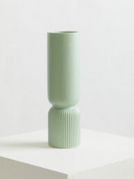 Orsina Sturdy Ceramic Design Sage Green Vase, Spacious Flower Ceramic Vase, Lightweight Vase For Artificial Flowers - thumbnail 3