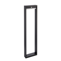 Luminosa Lighting Dannah Modern Solar Powered Led Box Shaped Tall Bollard Lamp Textured Black, Pir Motion & Day Night Sensors, Warm White, Ip44 - thumbnail 6