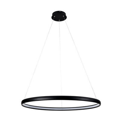 Luminosa Lighting Luminosa Carlo Integrated Led Pendant Ceiling Light, Matt Black, 4000K, 1560Lm