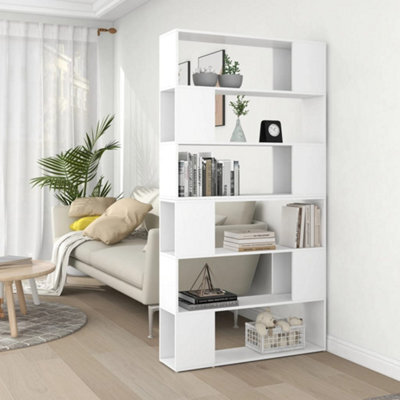 Vidaxl Book Cabinet Room Divider White 100X24X188 Cm Book Cabinet Room Dividers - image 1