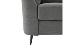 Home Detail Jack 2 Seater Sofa With Metal Legs, Dark Grey Boucle Fabric - thumbnail 6