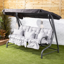 Alfresia Replacement Grey Garden Swing Seat Cushion - Classic Style - thumbnail 2
