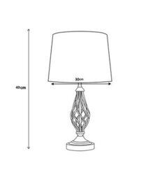 Lighting Supermarket Queenswood Traditional Barley Twist Table Lamp With Ivory Pleated Shade - Antique Brass - thumbnail 6