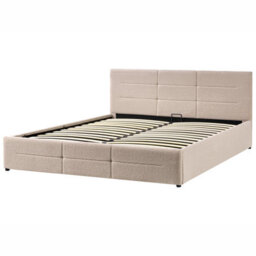 Beliani Ottoman Bed Boucle Massognes 180 X 200 Cm Beige - thumbnail 6