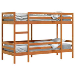 Berkfield Bunk Bed Without Mattress Wax Brown 75X190 Cm Small Single Solid Wood Pine - thumbnail 4