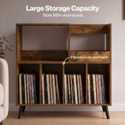Levede Record Player Stand 300+ Album Storage Turntable Cabinet - thumbnail 6