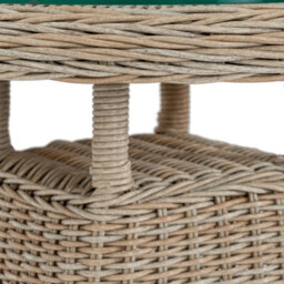 Amalfi  Collection  Outdoor  Bistro  Table  With  Wood  Top - thumbnail 5