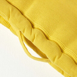 Homescapes Rajput Ribbed Cotton Floor Cushion Yellow - thumbnail 4