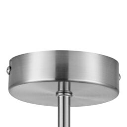GoodHome Nunbird Satin Fabric & Metal Grey Silver Effect 3 Lamp Led Ceiling Light - thumbnail 5