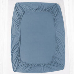 Ameha Jersey Fitted Sheets King Size Extra Deep 30Cm Bed Sheets Anti Allergic Cotton Fitted Washed Blue Bedsheet 150 X 200 Cm - thumbnail 7