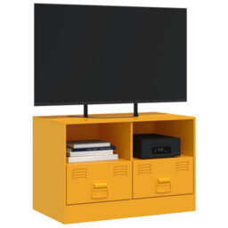Berkfield Sturdy Tv Cabinet Mustard Yellow 67X39X44 Cm Steel - thumbnail 4