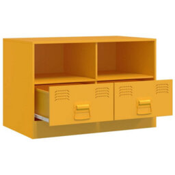 Berkfield Sturdy Tv Cabinet Mustard Yellow 67X39X44 Cm Steel - thumbnail 7