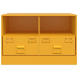 Berkfield Sturdy Tv Cabinet Mustard Yellow 67X39X44 Cm Steel - thumbnail 6
