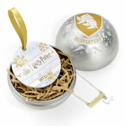 Harry Potter Hufflepuff Christmas Bauble Silver/white/gold (One Size)
