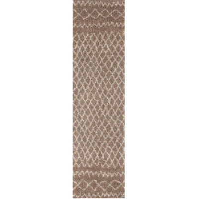 The Rugs Moroccan Shaggy Rugs And Runners Soft Fluffy Tribal Design High Pile Beige And Ivory Living Room Kitchen Hallway 920 - image 1