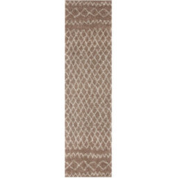 The Rugs Moroccan Shaggy Rugs And Runners Soft Fluffy Tribal Design High Pile Beige And Ivory Living Room Kitchen Hallway 920 - thumbnail 1