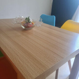 Kosy Koala Oak Effect Dining Table Set With 4 Mix Plastic Chairs Dining Room Furniture - thumbnail 6