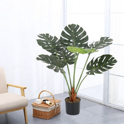 Living And Home 85Cm Artificial Tropical Monstera Tree Faux Plant In Pot - image 1