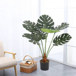 Living And Home 85Cm Artificial Tropical Monstera Tree Faux Plant In Pot - thumbnail 1