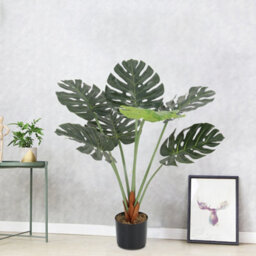 Living And Home 85Cm Artificial Tropical Monstera Tree Faux Plant In Pot - thumbnail 2