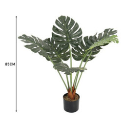 Living And Home 85Cm Artificial Tropical Monstera Tree Faux Plant In Pot - thumbnail 6