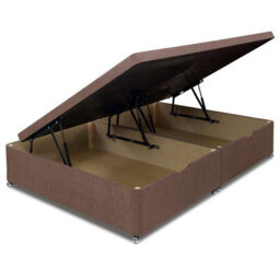 Divan Base Direct Artisan Side Lift Ottoman Storage Divan Bed Base Only 5Ft King - Wool Chestnut - thumbnail 6