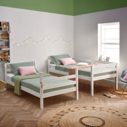 Home Treats Wooden Bunk Bed Single Splittable Twin Sleeper - thumbnail 3