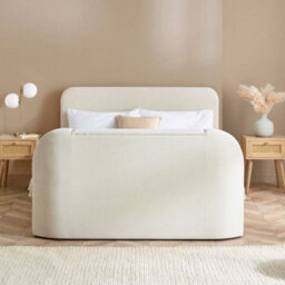 Shelly Cream Fabric Electric Tv Bed Frame - 6Ft Super King Size - thumbnail 5