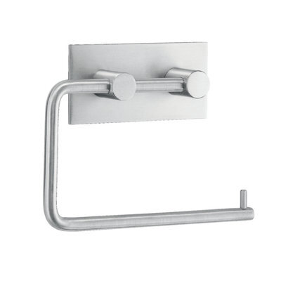 Beslagsboden Design Toilet Roll Holder In Brushed Stainless Steel Self-Adhesive