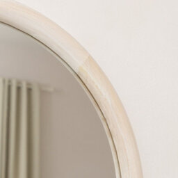 Melody Maison White Washed Wooden Round Wall Mirror - 50Cm X 50Cm - thumbnail 6
