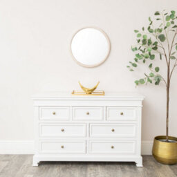 Melody Maison White Washed Wooden Round Wall Mirror - 50Cm X 50Cm - thumbnail 5