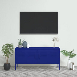 Berkfield Tv Cabinet Navy Blue 105X35X50 Cm Steel - thumbnail 1