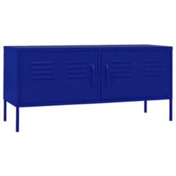 Berkfield Tv Cabinet Navy Blue 105X35X50 Cm Steel - thumbnail 2